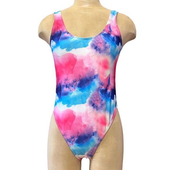 Tie Dye Swimsuit One Piece L Large New - Picture 1 of 4